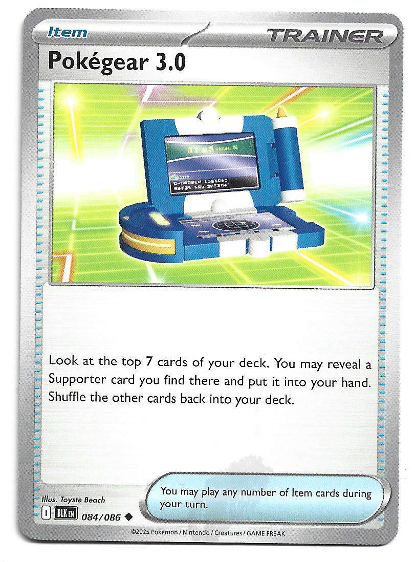 POKEGEAR 3.0 - UNCOMMON  84/86 POKEMON TCG BLACK BOLT TRADING CARD