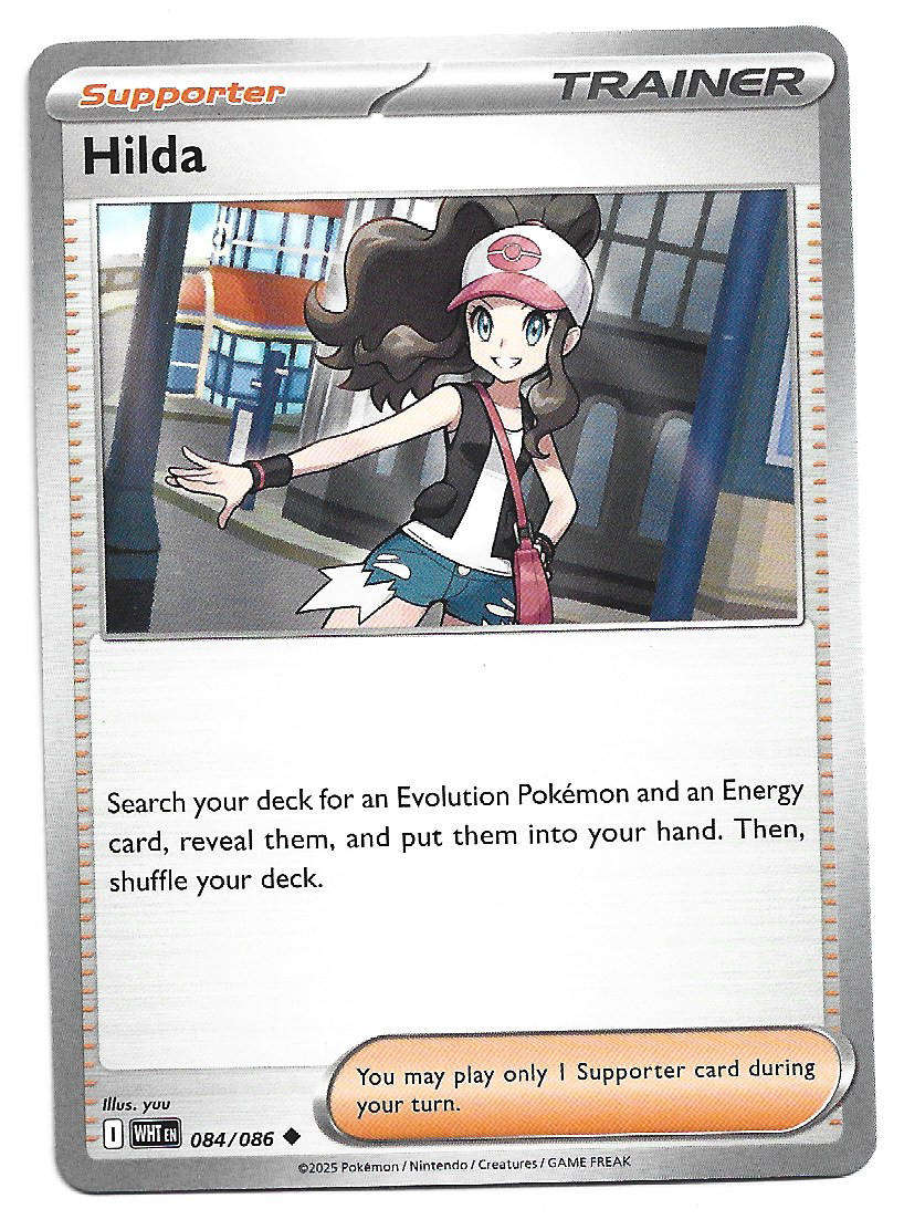 HILDA - UNCOMMON  84/86 POKEMON TCG WHITE FLARE TRADING CARD