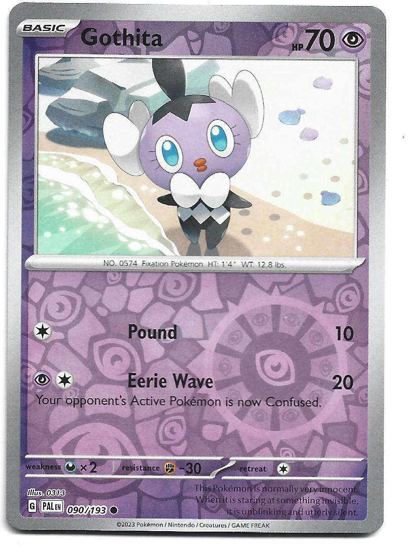 GOTHITA - REVERSE HOLO   90/193 POKEMON TCG PALDEA EVOLVED TRADING CARD