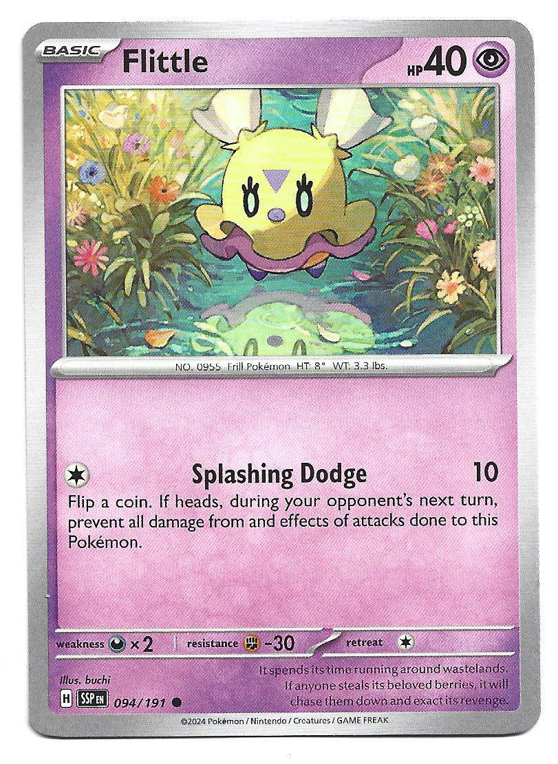 FLITTLE -  COMMON  94/191 POKEMON TCG SURGING SPARKS TRADING CARD