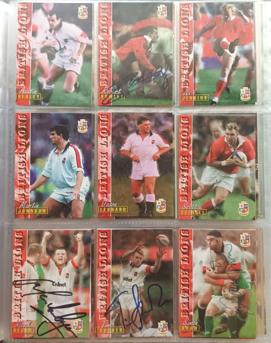 RUGBY CARD COLLECTION 1997 PANINI -Complete Full Set of 117 Rugby Trading Cards in collectors Binder