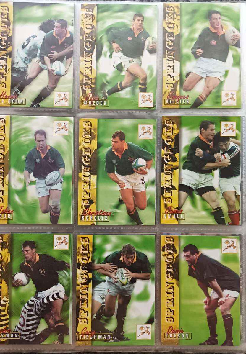 RUGBY CARD COLLECTION 1997 PANINI -Complete Full Set of 117 Rugby Trading Cards in collectors Binder