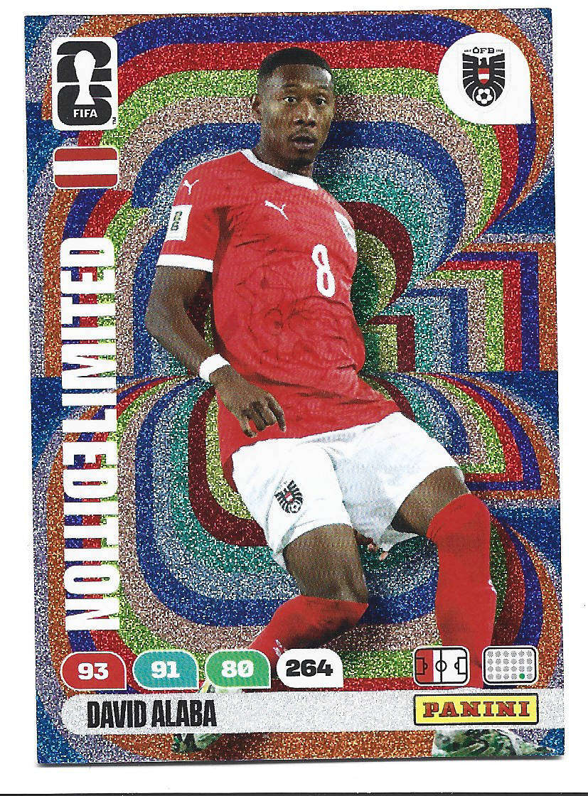 DAVID ALABA - PANINI FIFA WORLD CUP 2026 COLLECTION - LIMITED EDITION TRADING CARD