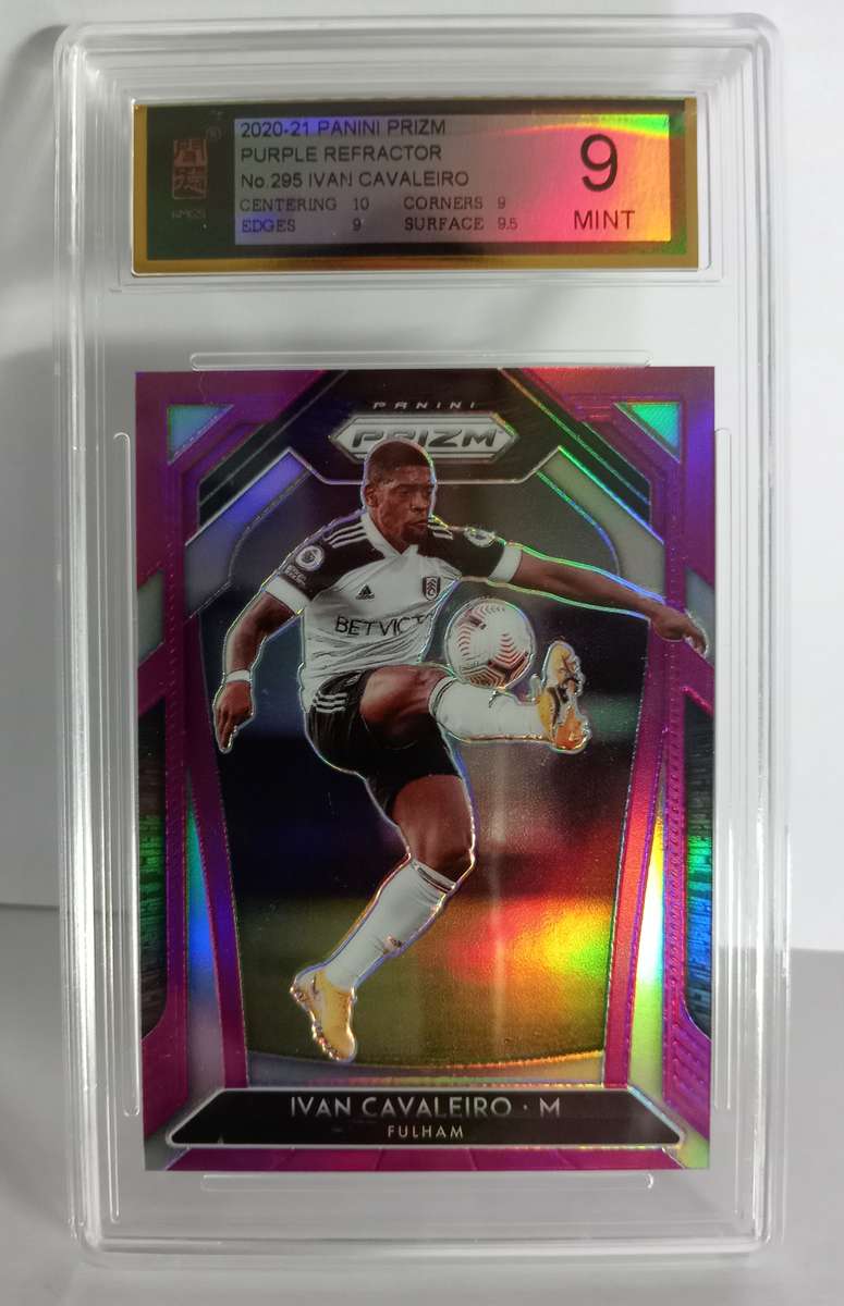 IVAN CAVALEIRO (Fulham) - PANINI EPL PRIZM 2021 - GRADED PURPLE PRIZM CARD 58 of 99