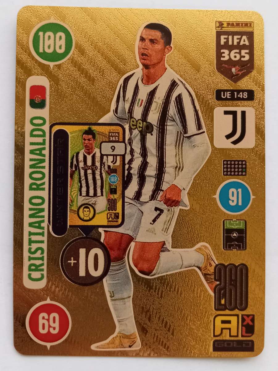 CRISTIANO RONALDO - WORLD STARS - FIFA 365 2021 GOLD WINTER STAR TRADING CARD UE148