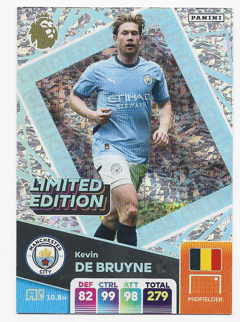 KEVIN DE BRUYNE - PANINI English Premier League 2024/25 - "LIMITED EDITION" TRADING CARD