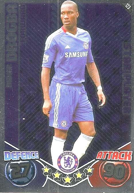 DIDIER DROGBA (Chelsea)- TOPPS `MATCH ATTAX` 2011/2012 - FOIL `STAR PLAYER` TRADING CARD