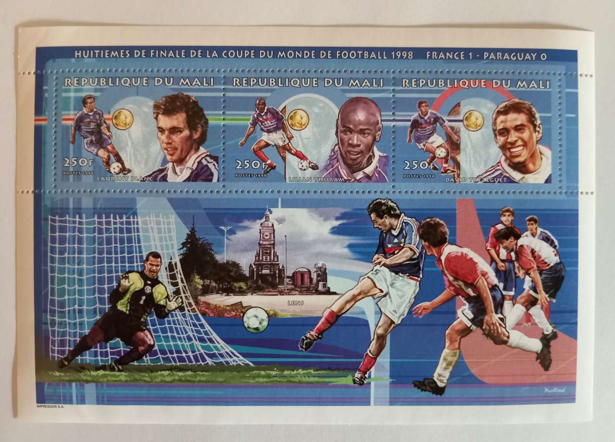 MALI - FIFA WORLD CUP FRANCE 1998 STAMP SHEETS - FRANCE WINNERS set of 4 Miniature Sheets - MNH