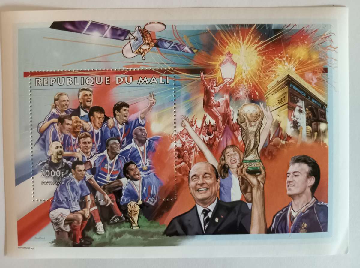 MALI - FIFA WORLD CUP FRANCE 1998 STAMP SHEETS - FRANCE WINNERS set of 4 Miniature Sheets - MNH
