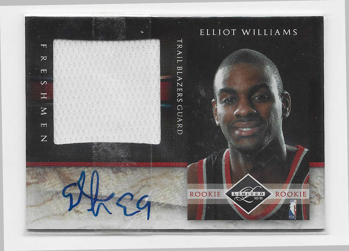 ELLIOT WILLIAMS -  PANINI NBA 2010  "AUTOGRAPH RELIC FIBERS"  TRADING CARD 74 of 99