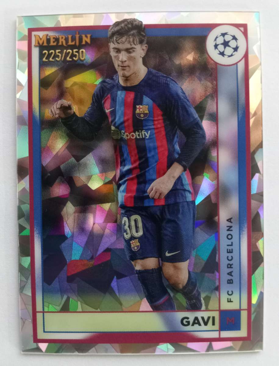 GAVI (Barcelona) - TOPPS MERLIN UEFA CHROME 2023/24 - ATOMIC CHROME CARD 225 of 250