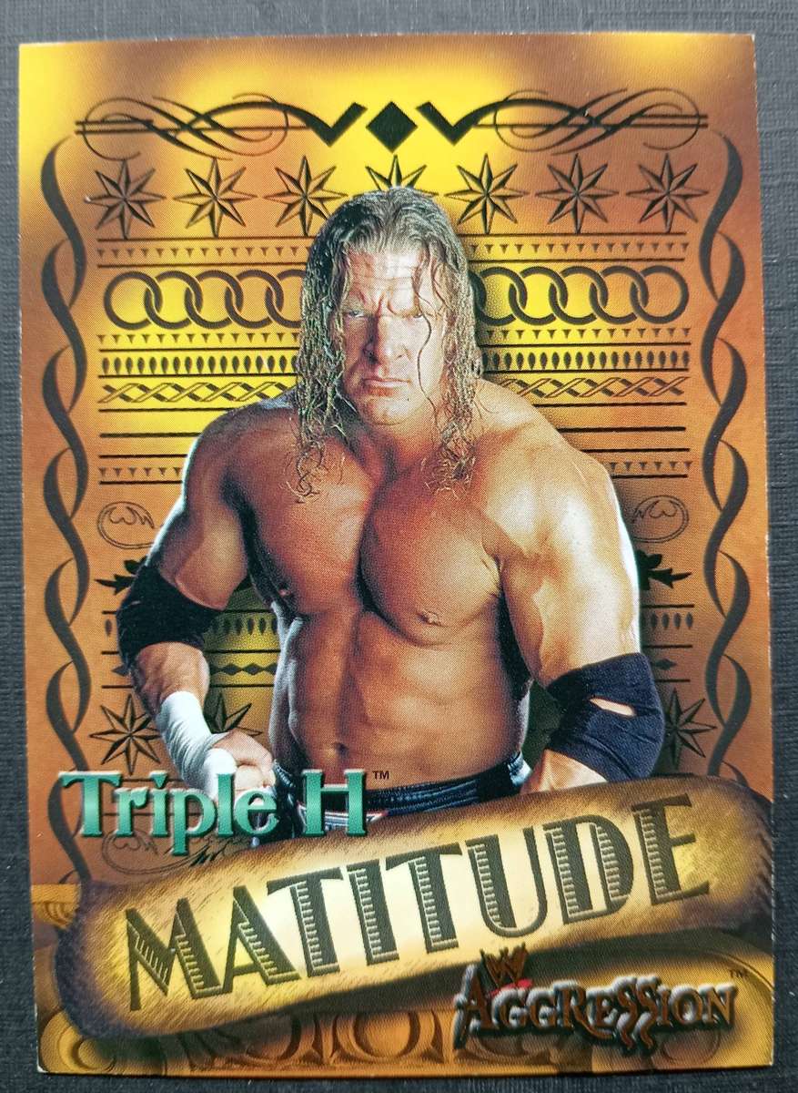 TRIPLE H - FLEER WWE CARD COLLECTION 2003 - MATITUDE INSERT TRADING CARD 1 of 10