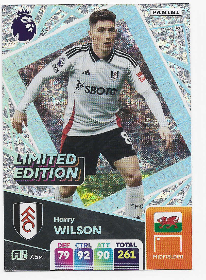 HARRY WILSON - PANINI English Premier League 2024/25 - "LIMITED EDITION" TRADING CARD