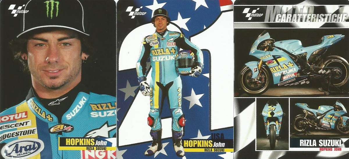 JOHN HOPKINS - MOTO GP 2004/05 CARD COLLECTION - LOT of 5 RARE TRADING CARDS