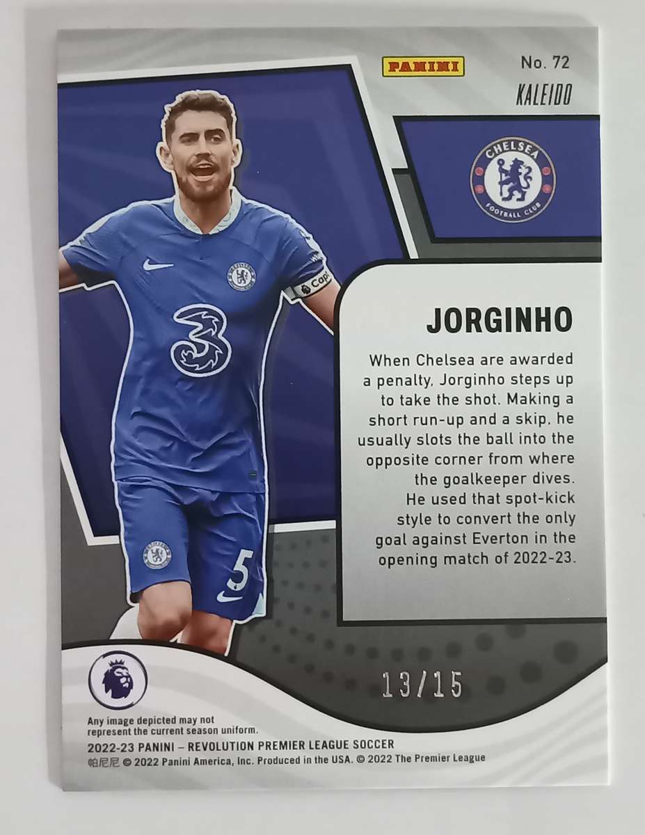 JORGINHO (Chelsea) - PANINI P/League Revolution 2023 - RARE "KALEIDO" INSERT TRADING CARD 13 of 15