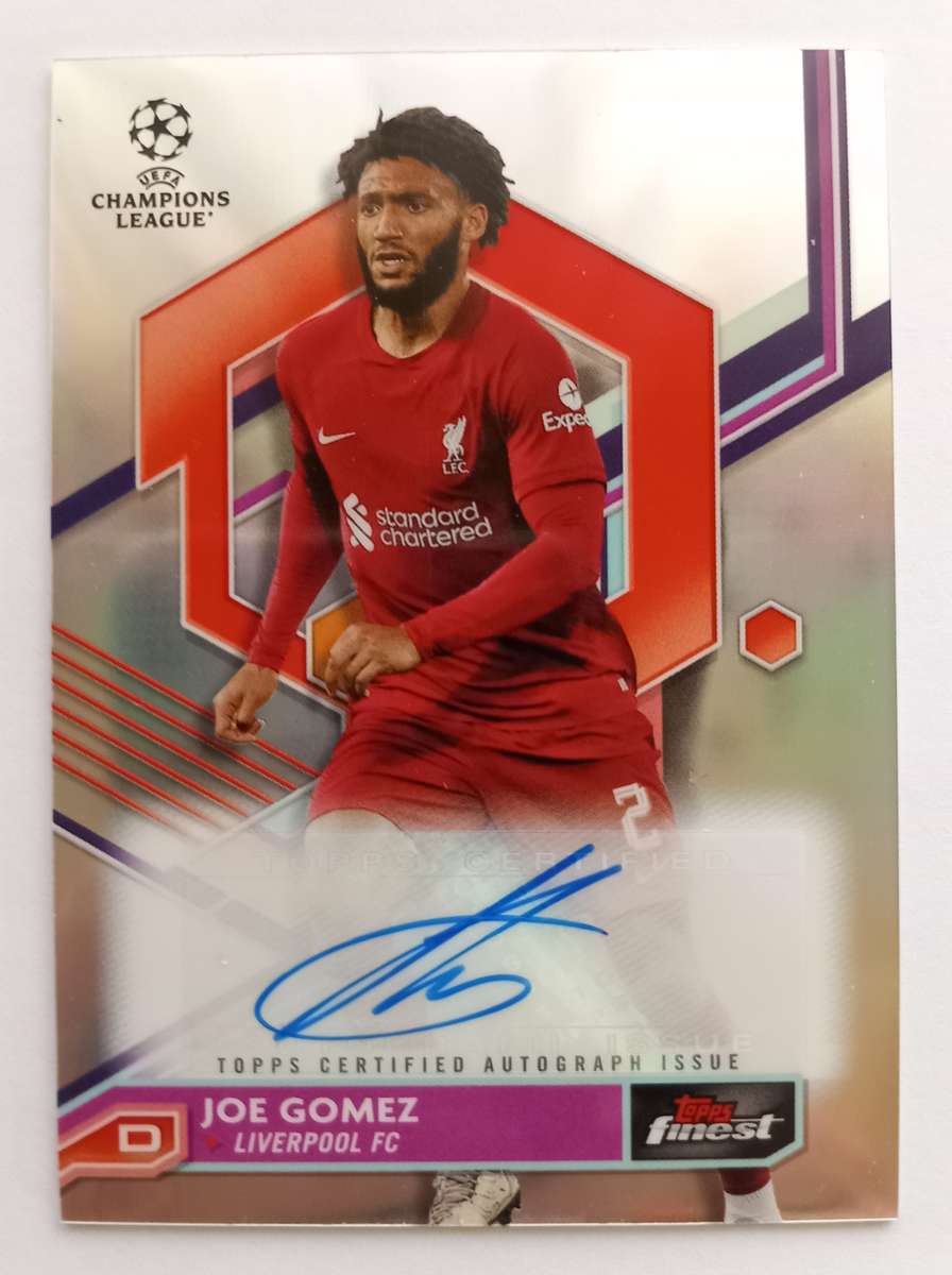 JOE GOMEZ (Liverpool) - TOPPS FINEST C/League 2023 - CERTIFIED AUTOGRAPH TRADING CARD A-GO