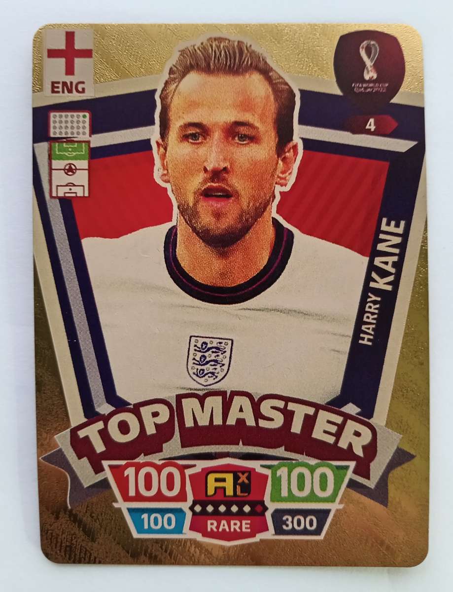 HARRY KANE - WORLD STARS `FIFA WORLD CUP 2022` QATAR - GOLD TOP MASTER TRADING CARD 4