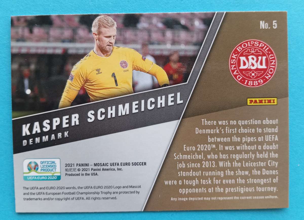 KASPER SCHMEICHEL (Danmark) - PANINI MOSAIC UEFA EURO 2021 - MONTAGE TRADING CARD 5