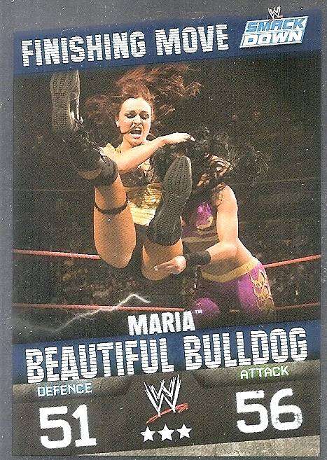 MARIA  - TOPPS WWE SLAM ATTAX EVOLUTION 2009/10  - FOIL `FINNISHING MOVE` TRADING CARD