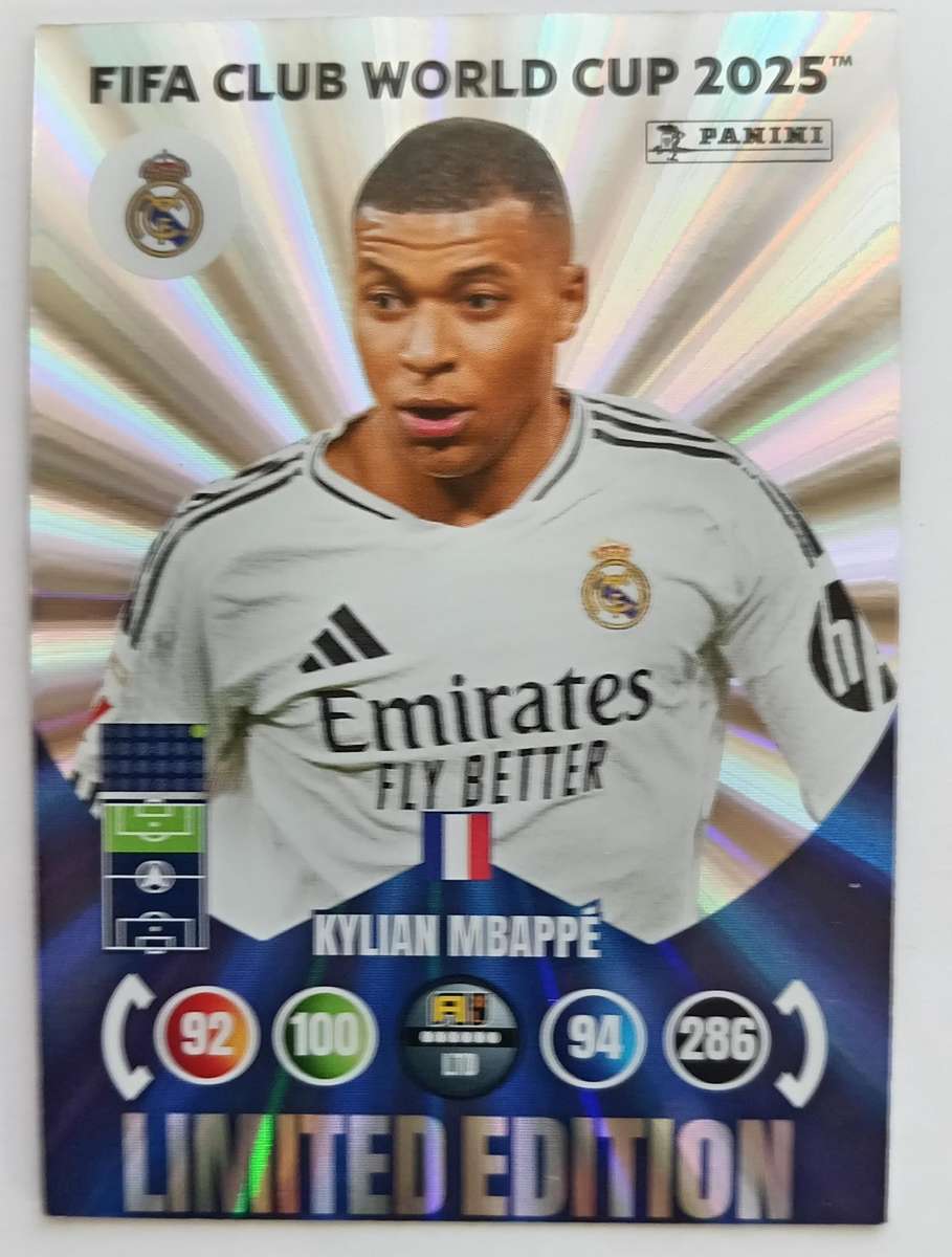KYLLIAN MBAPPE - PANINI CLUB WORLD CUP 2025 - FOIL LIMITED EDITION TRADING CARD