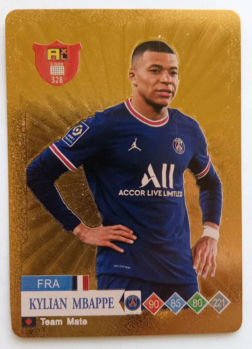 KYLLIAN MBAPPE - WORLD STARS 2025 COLLECTION - GOLD TRADING CARD