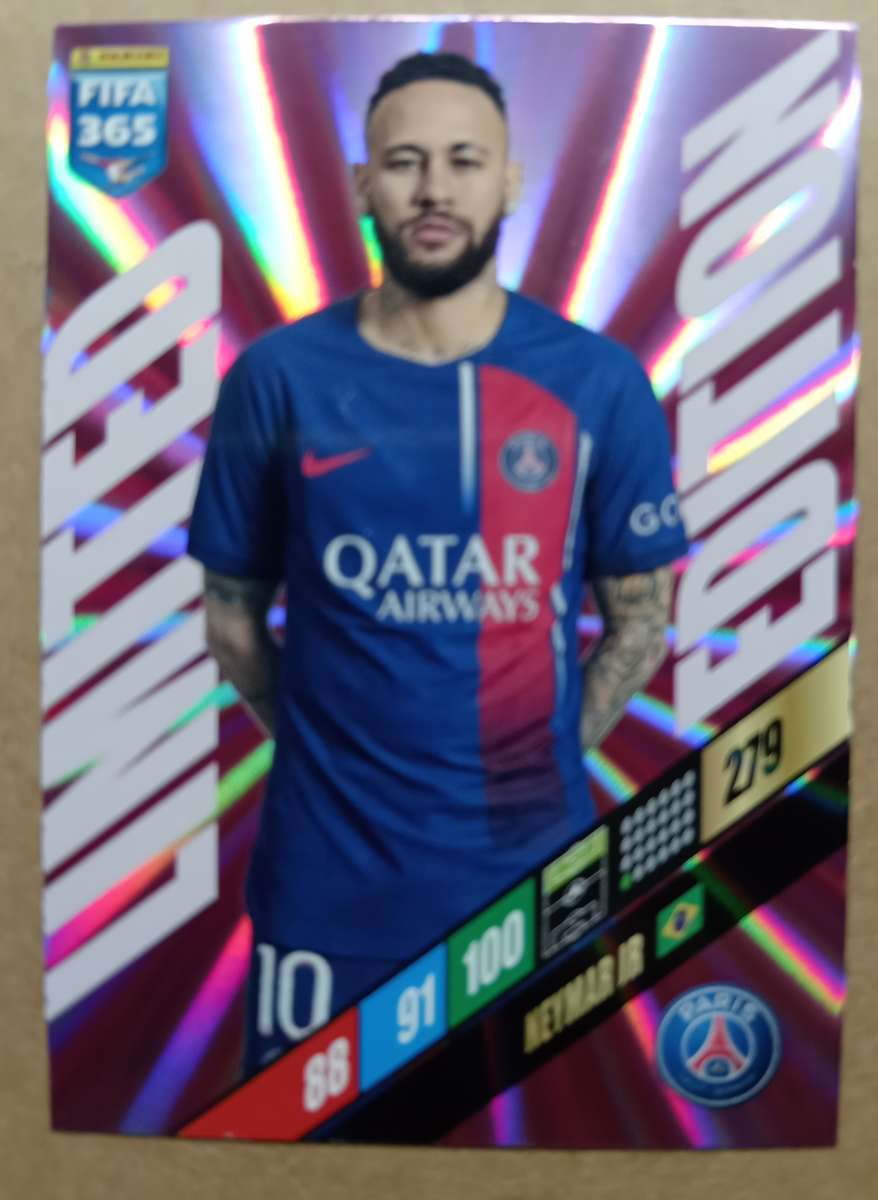 NEYMAR Jr - PANINI `FIFA 365` 2024 COLLECTION - FOIL `LIMITED EDITION` TRADING CARD