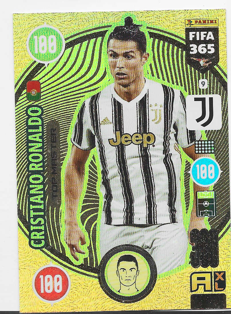 CRISTIANO RONALDO - PANINI FIFA 365 2021 COLLECTION - RARE GOLD "TOP MASTER" TRADING CARD