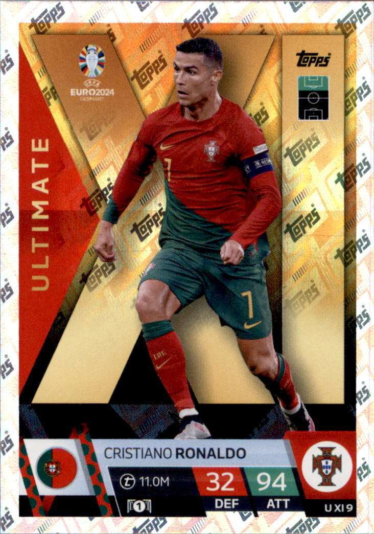 CRISTIANO RONALDO - Topps `UEFA EURO 2024` Collection - `ULTIMATE` Trading Card U XI 9