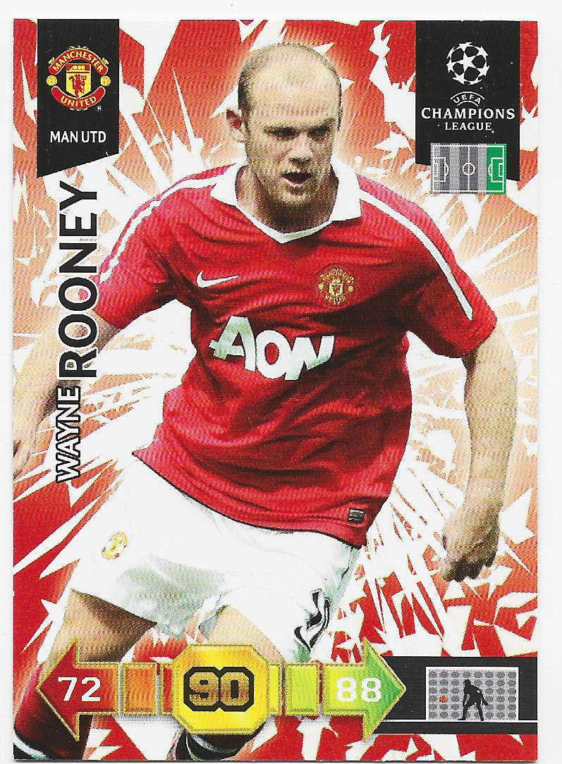 WAYNE ROONEY (Man. United) - PANINI `CHAMPIONS LEAGUE` 2010/11 - `BASE` TRADING CARD