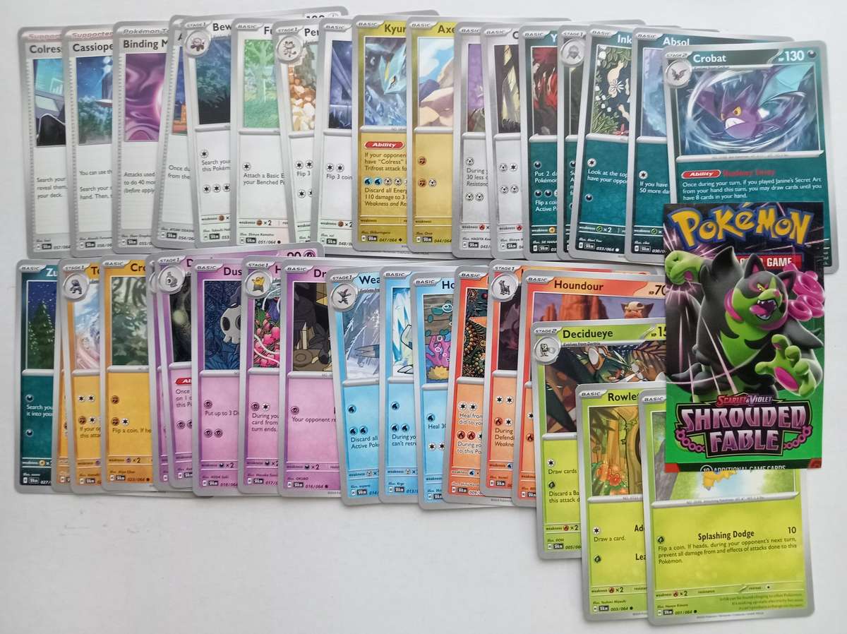 POKEMON CARDS - JOB LOT of 35 Common/Uncommon S&V SHROUDED FABLE TRADING CARDS