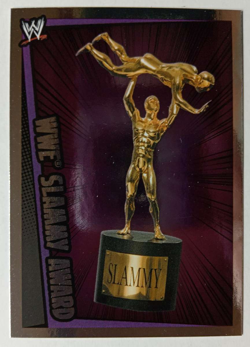 WWE SLAMMY - TOPPS WWE SLAM ATTAX RUMBLE 2012/13 - FOIL `TITLE BELT` TRADING CARD