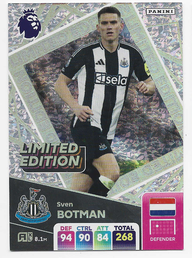 SVEN BOTMAN -  PANINI English Premier League 2024/25 - "LIMITED EDITION" TRADING CARD