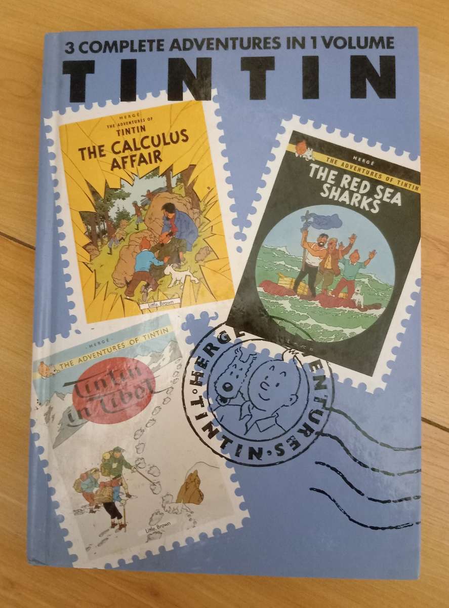 TINTIN - ADVENTURES of TINTIN - 3 COMPLETE ADVENTURES in 1 BOOK