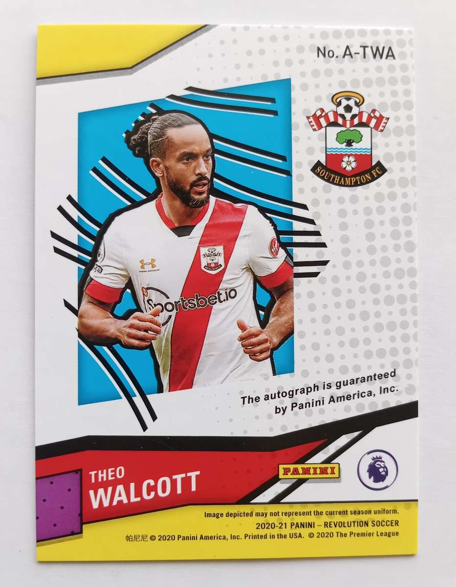 THEO WALCOTT (Southampton) - PANINI P/League Revolution 2021 - CERTIFIED `AUTOGRAPHED` TRADING CARD