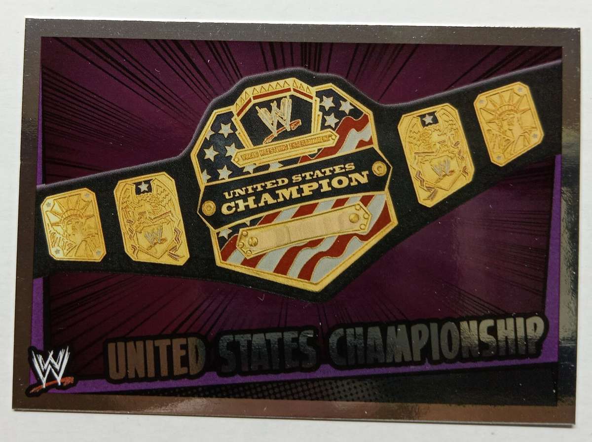 USA CHAMPS - TOPPS WWE SLAM ATTAX RUMBLE 2012/13 - FOIL `TITLE BELT` TRADING CARD