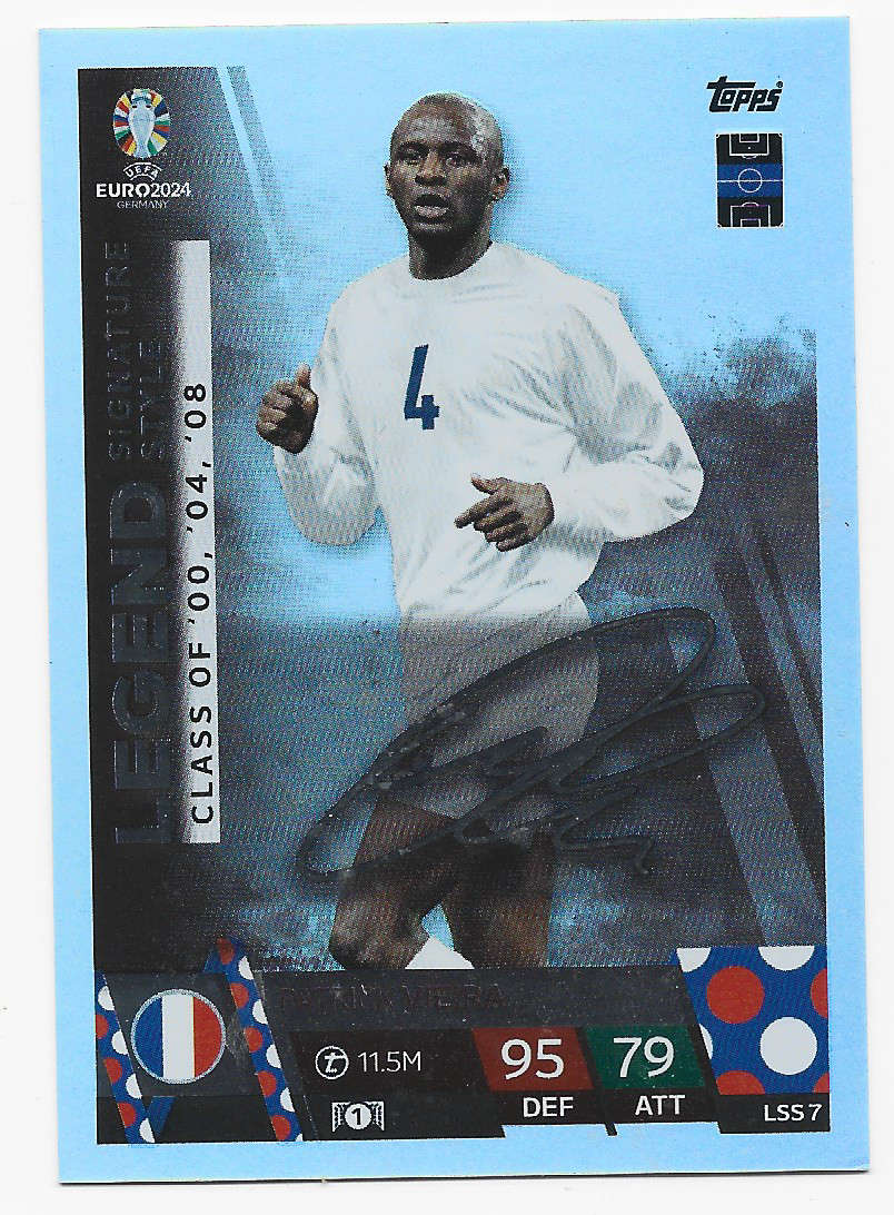 PATRICK VIIEIRA - Topps `UEFA EURO 2024` Collection - LEGEND `SIGNATURE` Trading Card LSS07
