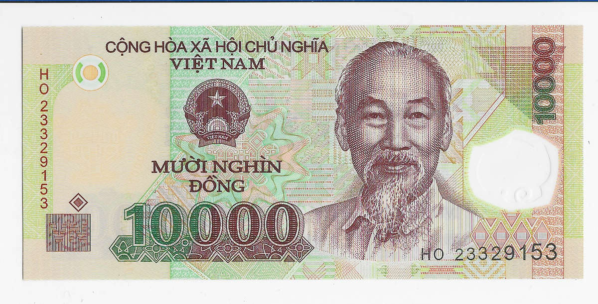 VIETNAM BANK - 10000 DONG BANK NOTE HO Series - POLYMER BANK NOTE in UNC CONDITION