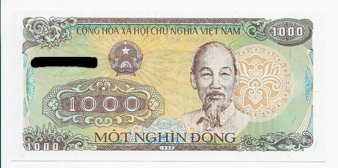 VIETNAM BANK - 1000 DONG BANK NOTE 1988 - NOTE in UNC CONDITION