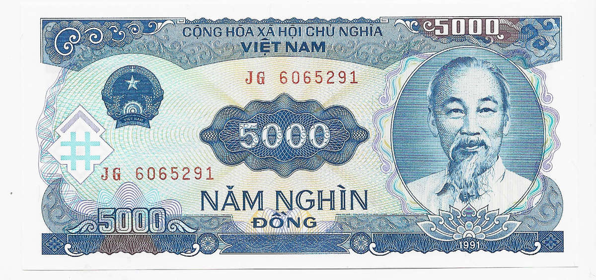 VIETNAM BANK - 5000 DONG BANK NOTE 1991 - NOTE in UNC CONDITION