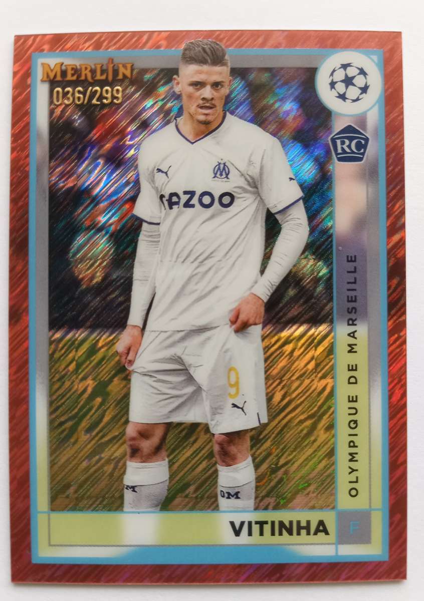 VITINHA (O. Marseille)- TOPPS MERLIN CHROME C. L.  202/23 -  CERTIFIED ROOKIE CHROME CARD 36 of 299