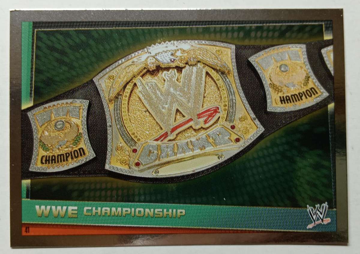 WWE CHAMPS - TOPPS WWE SLAM ATTAX REBELLION 2013/14 - FOIL `TITLE BELT` TRADING CARD