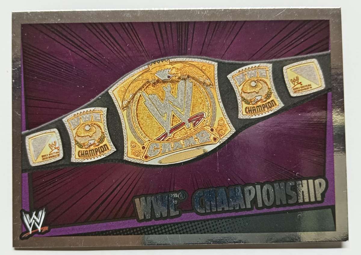 WWE CHAMPS. - TOPPS WWE SLAM ATTAX RUMBLE 2012/13 - FOIL `TITLE BELT` TRADING CARD