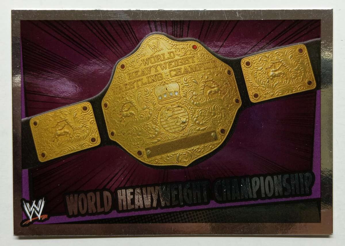 WORLD HEAVYWEIGHT - TOPPS WWE SLAM ATTAX RUMBLE 2012/13 - FOIL `TITLE BELT` TRADING CARD