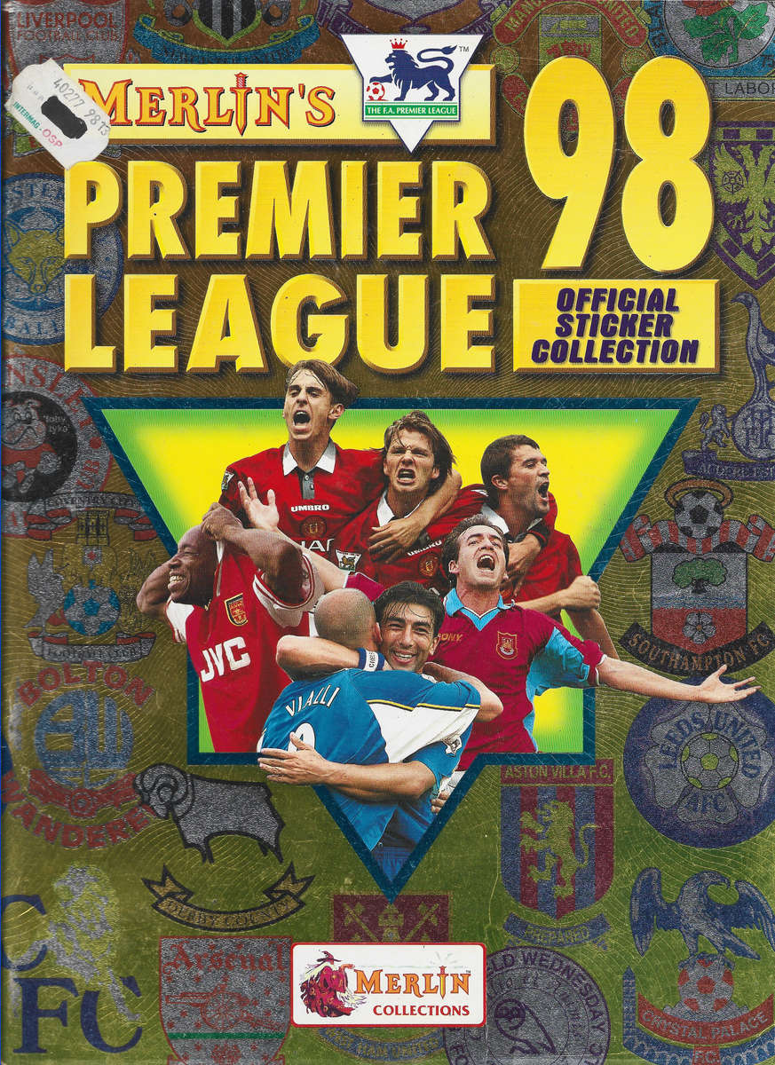 MERLIN Premier League sticker collection 1998 - OFFICIAL STICKER BOOK - EMPTY
