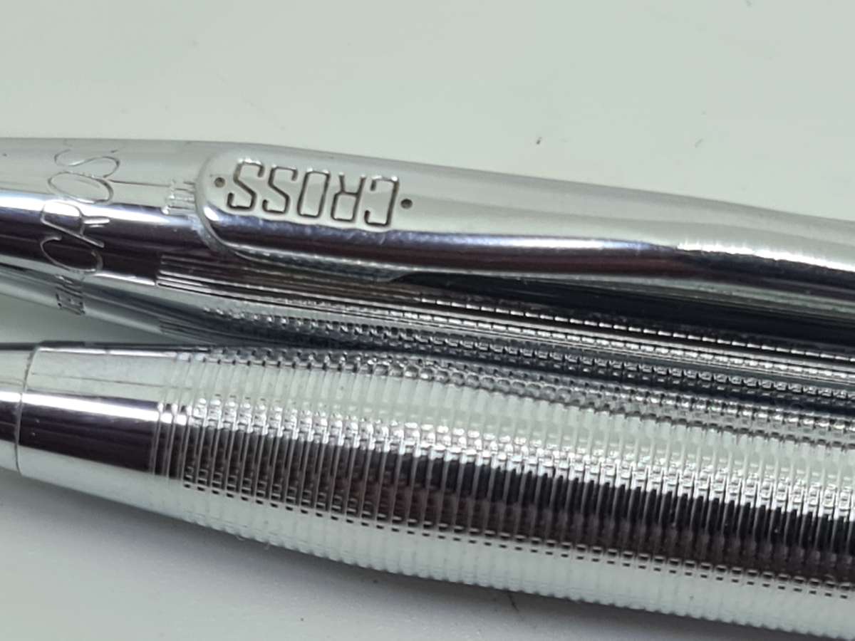 Silver Tone Cross pen and pencil set