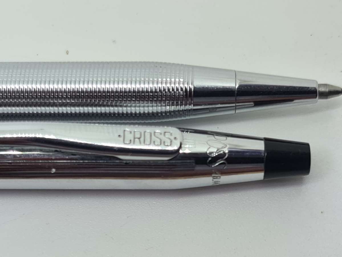 Silver Tone Cross pen and pencil set