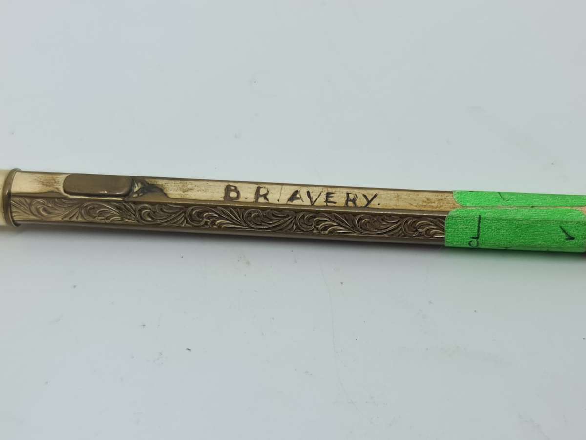 "Bravery" Gold plated pencil