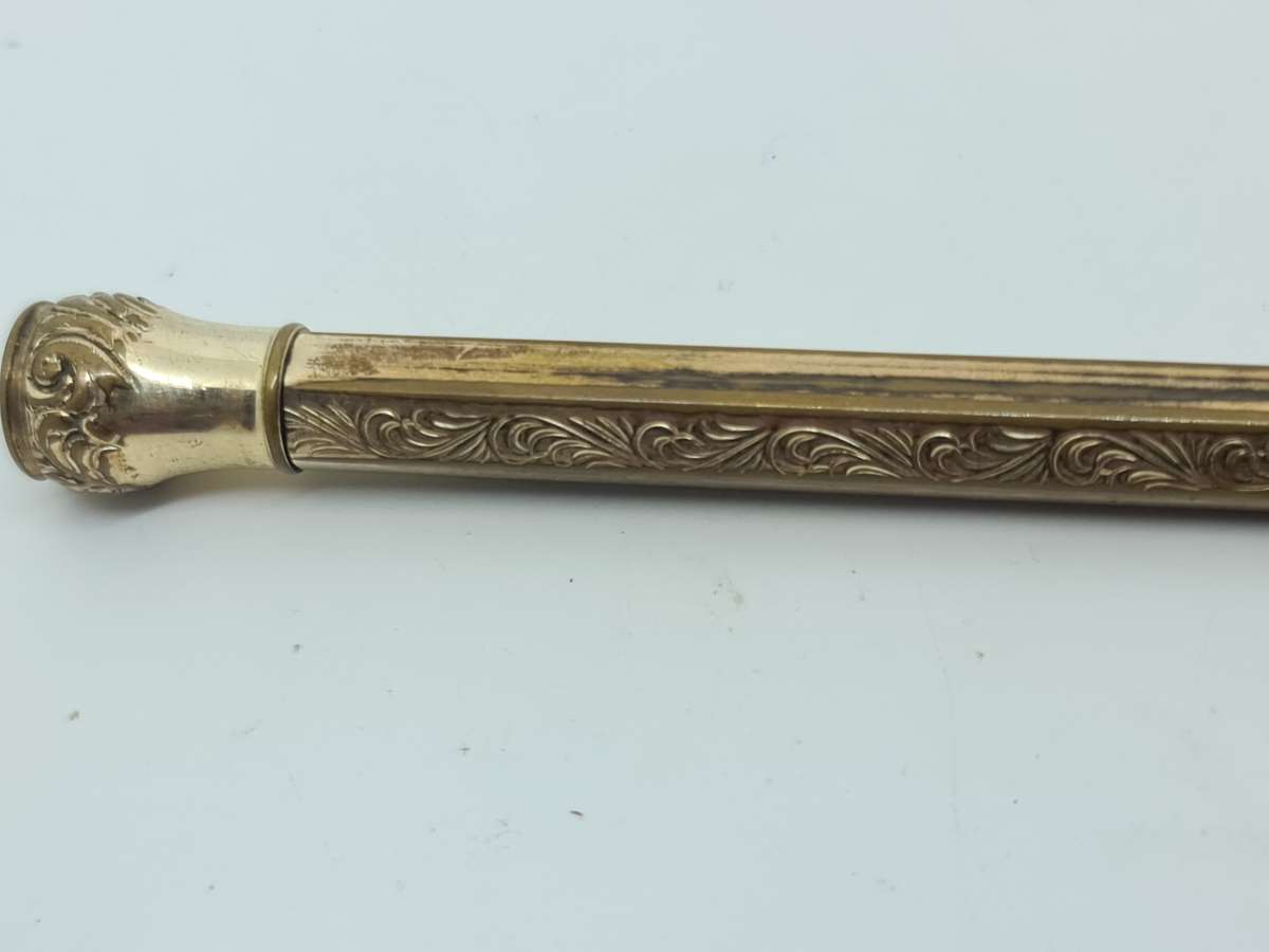 "Bravery" Gold plated pencil