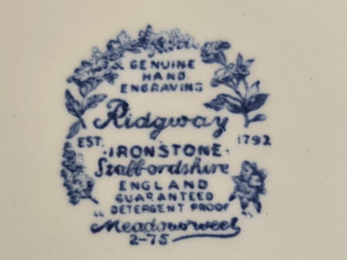 Ridgeway Ironstone Staffordshire England saucer