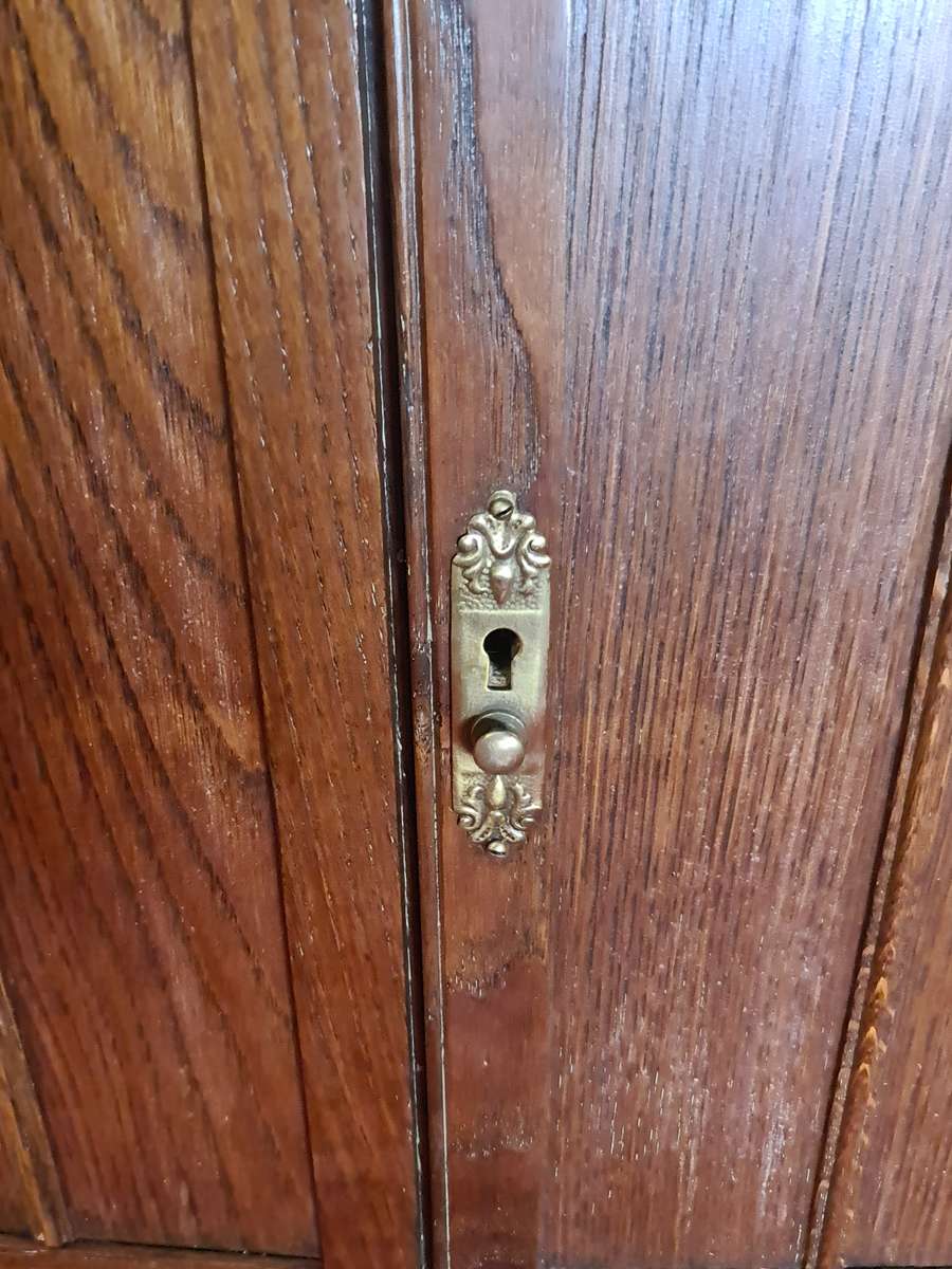 Oak Sales man sample cupboard